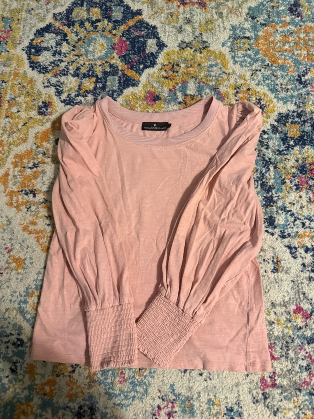 Tuckernuck Pomander Place Longsleeve Pink Cotton T-shirt Size Large